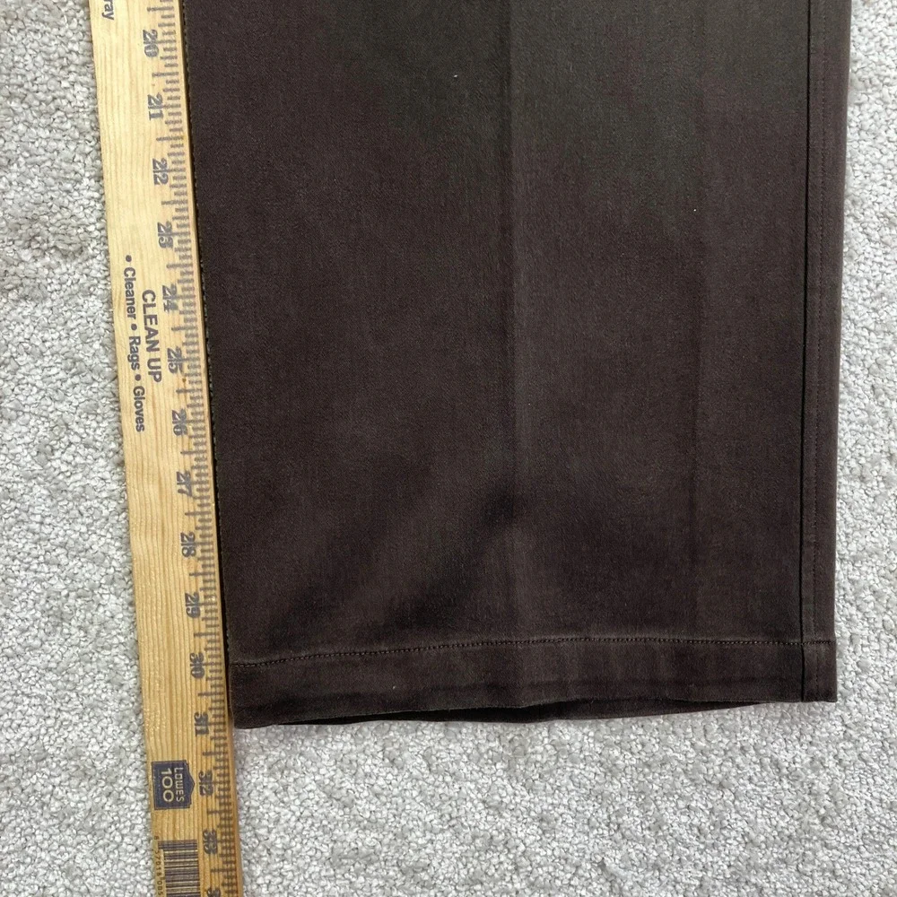 Alo Yoga Women's Wide Leg Trouser Pants Espresso Brown Elastic Back Waist 30x31